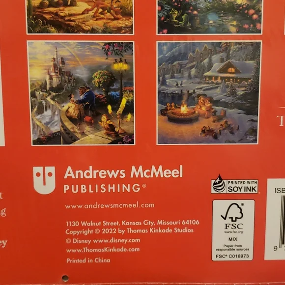 2023 Disney Dreams Thomas Kinkade 16 month wall calendar 12" x 12" - Picture 9 of 12